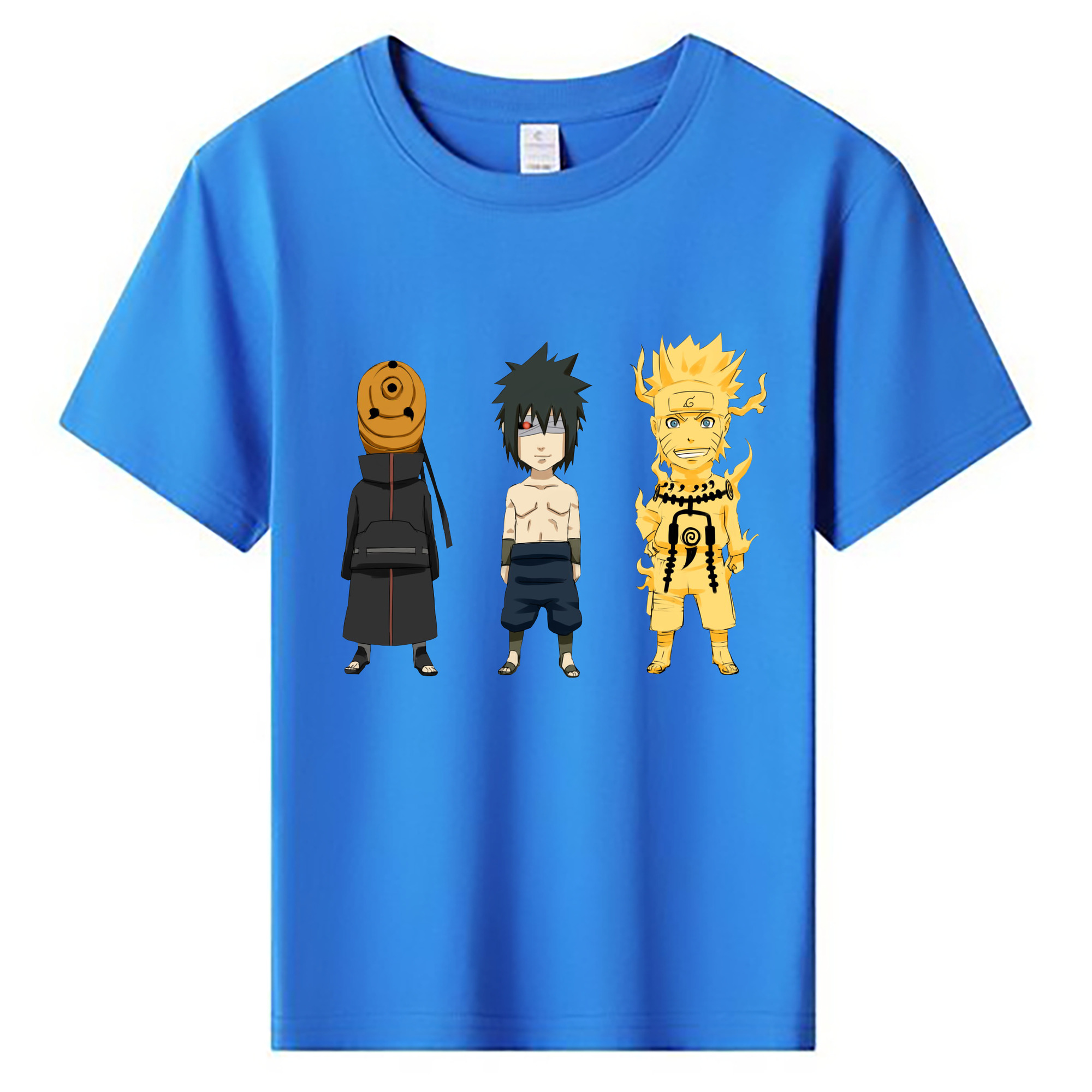 （画像用） NARUTO -ナルト- うちは サスケ Uchiha Sasuke 綿100％キッズTシャツ（フロントプリント）